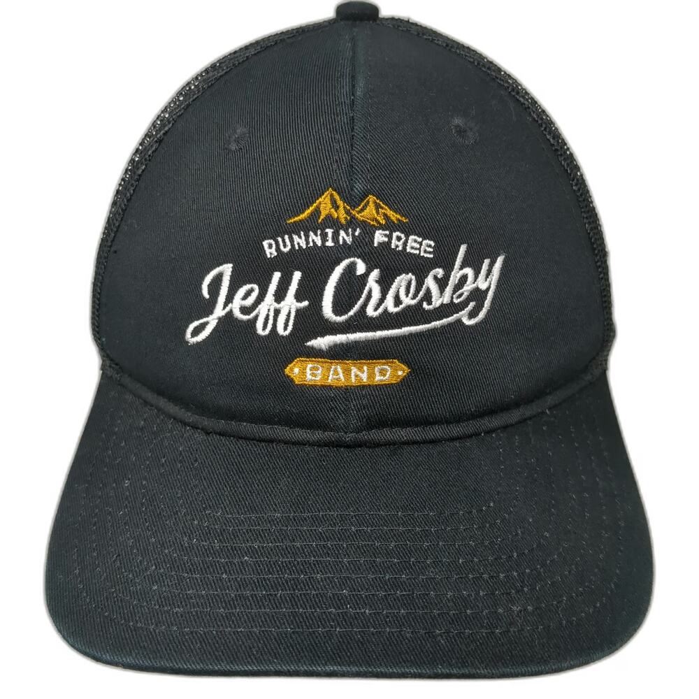 Port Authority Trucker Hat Black One Size Jeff Crosby Band Runnin Free Snapback
